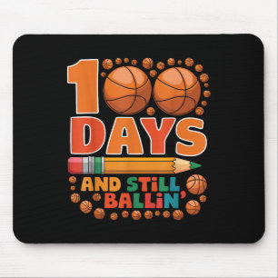 100 Days Of School 100th Day Of School Basketball Mouse Mat