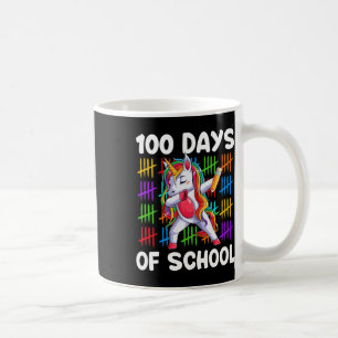 100 Days Of School 100th Day Of School Unicorn Gir Coffee Mug
