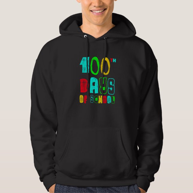 100 Days Of School 100th Day Teachers Students Boy Hoodie (Front)