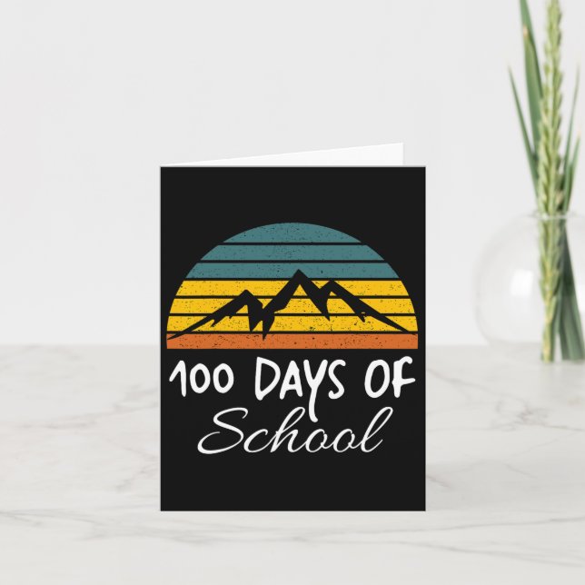 100 Days Of School 1  Card (Front)