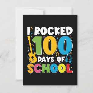100 days of school 2025 invition thank you card