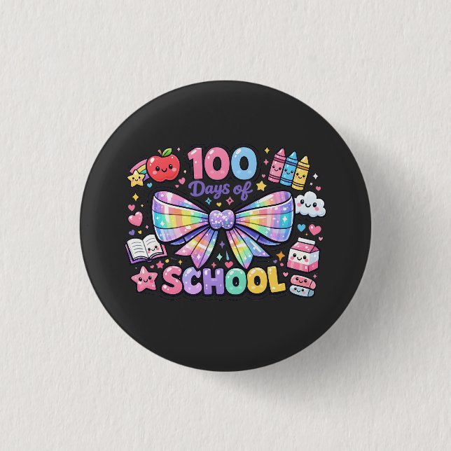 100 Days Of School  3 Cm Round Badge (Front)