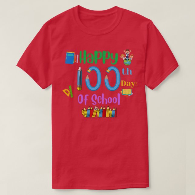 100 Days Of School 8 T-Shirt (Design Front)