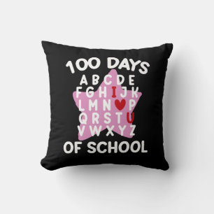 100 Days Of School Alphabet 100th Day Teacher  Cushion