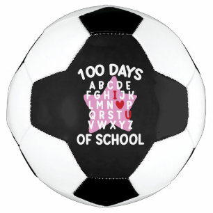 100 Days Of School Alphabet 100th Day Teacher  Football