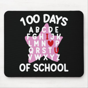 100 Days Of School Alphabet 100th Day Teacher Mouse Mat