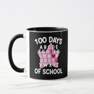 100 Days Of School Alphabet 100th Day Teacher  Mug