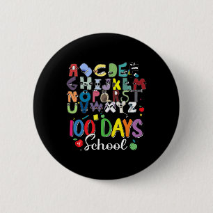100 Days of School Alphabet Lore Abc's School Cost 6 Cm Round Badge