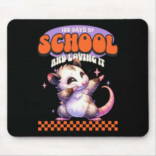 100 Days Of School And Loving It Dabbing Opossum Mouse Mat