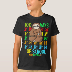 100 days of school and loving it - sloth kids teac T-Shirt