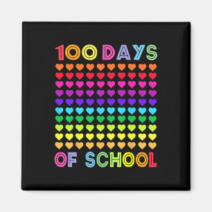 100 Days Of School And Still Loving It Hearts 100t Magnet