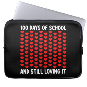 100 Days of School and Still Loving It Hearts Love Laptop Sleeve