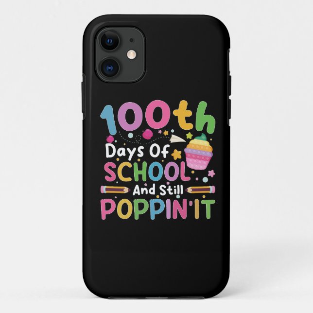 100 Days Of School And Still Poppin' Girl  Case-Mate iPhone Case (Back)
