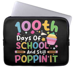 100 Days Of School And Still Poppin' Girl  Laptop Sleeve