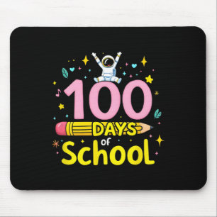 100 Days Of School Astronaut And Pencil Fun Design Mouse Mat