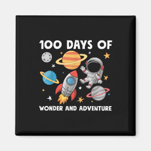 100 Days Of School Astronaut Space Boys Kids 10 Magnet