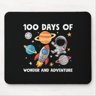 100 Days Of School Astronaut Space Boys Kids 10 Mouse Mat