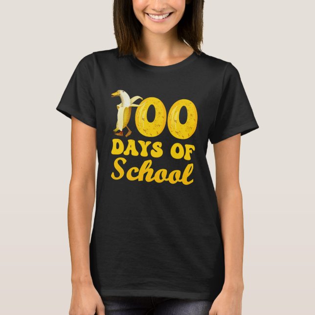 100 Days Of School Banana 100 Days Of School T-Shirt (Front)