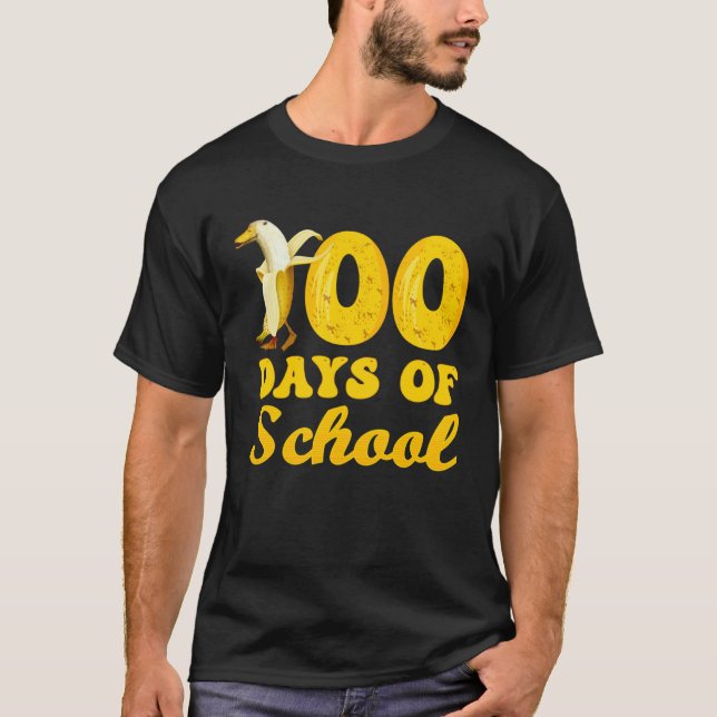 100 Days Of School Banana 100 Days Of School T-Shirt (Front)