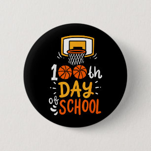 100 Days Of School Basball 6 Cm Round Badge