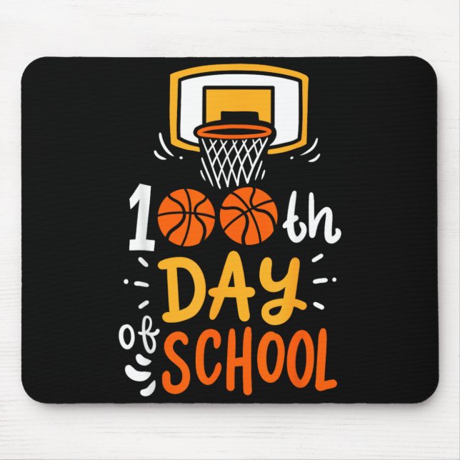 100 Days Of School Basball Mouse Mat (Front)