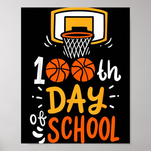 100 Days Of School Basball Poster (Front)