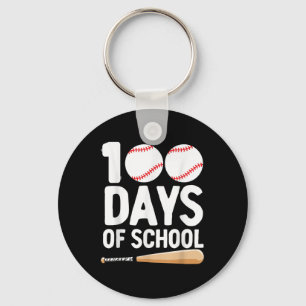 100 Days Of School Baseball 100th Day For Boys Key Ring