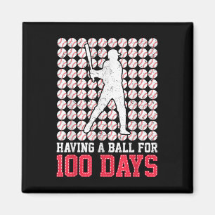 100 Days Of School Baseball 100th Day For Boys Magnet