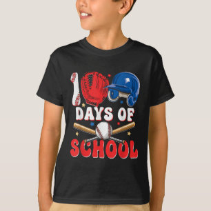 100 Days Of School Baseball 100th Day For Boys T-Shirt