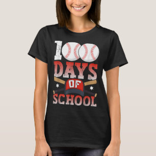 100 Days Of School Baseball 100th Day For Student T-Shirt