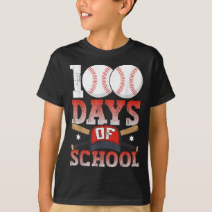 100 Days Of School Baseball 100th Day For Student T-Shirt