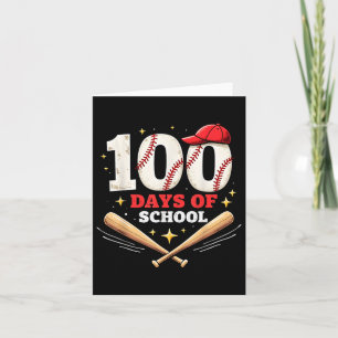100 Days Of School Baseball 100th Day Of School Card