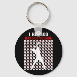 100 Days Of School Baseball 100th Day Of School Key Ring