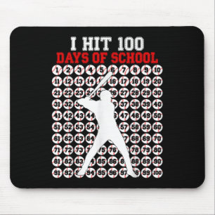 100 Days Of School Baseball 100th Day Of School Mouse Mat