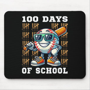 100 Days Of School Baseball 100th Day Of School Mouse Mat