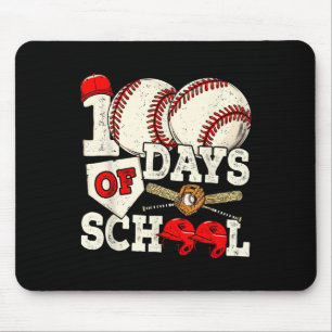 100 Days Of School Baseball 100th Day Teacher _1 Mouse Mat