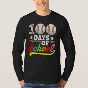 100 Days Of School Baseball Lover Happy 100th Day T-Shirt
