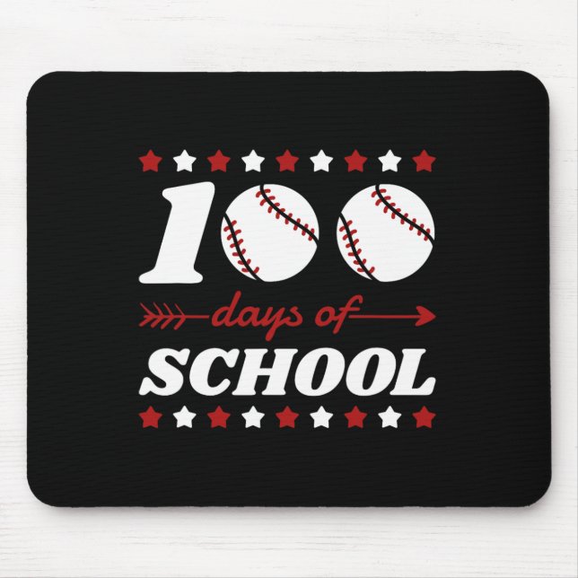 100 Days Of School Baseball Lovers  Mouse Mat (Front)