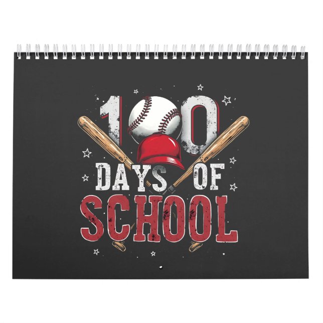 100 Days of School Baseball Sport Lovers  Calendar (Cover)
