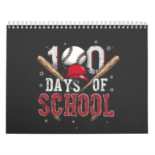 100 Days of School Baseball Sport Lovers  Calendar