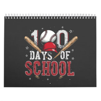 100 Days of School Baseball Sport Lovers Calendar