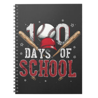 100 Days of School Baseball Sport Lovers Notebook