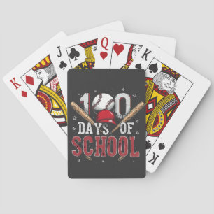 100 Days of School Baseball Sport Lovers Playing Cards
