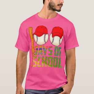 100 Days Of School Baseball Teacher Kids Happy T-Shirt