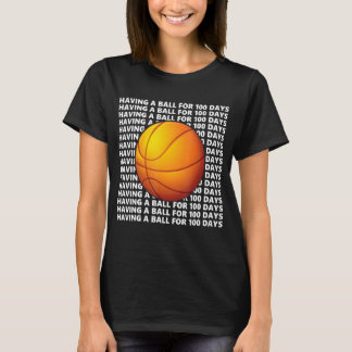 100 Days Of School Basketball 100th Day Balls Boys T-Shirt