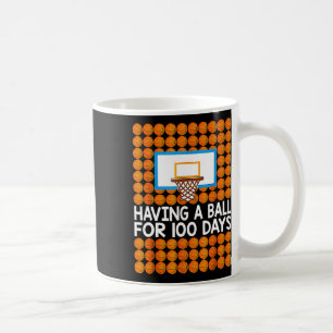 100 Days Of School Basketball 100th Day Balls Gift Coffee Mug
