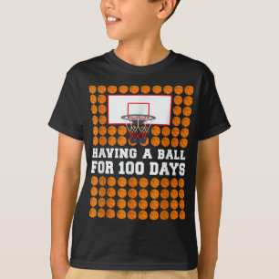 100 Days Of School Basketball 100th Day Balls Gift T-Shirt