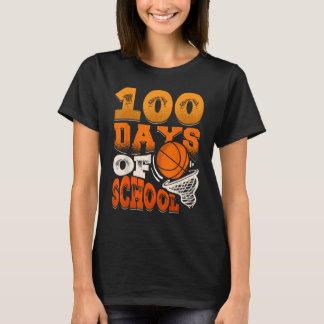 100 Days Of School Basketball 100th Day of School T-Shirt