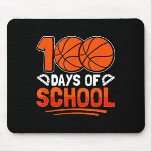 100 Days Of School Basketball For Students Coach P Mouse Mat
