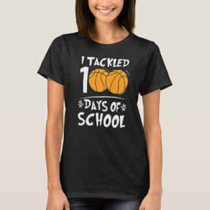 100 Days of School Basketball Teacher 100th Day Of T-Shirt